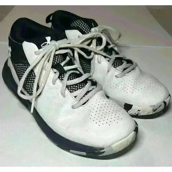 UNDER ARMOUR LOCKDOWN 5 - Youth Boy's Black White Basketball Shoes Sneakers-5.5Y - Picture 5 of 12